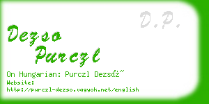 dezso purczl business card